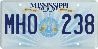 MS license plate MHO238