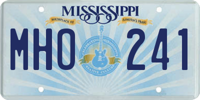 MS license plate MHO241
