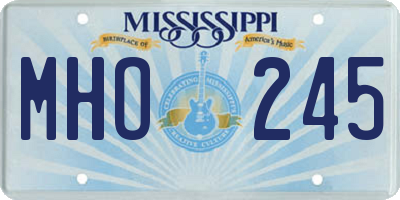MS license plate MHO245
