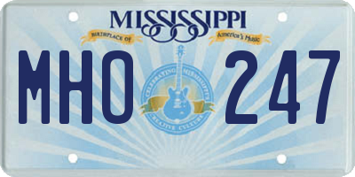 MS license plate MHO247