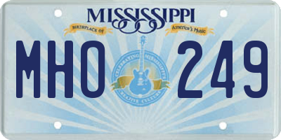 MS license plate MHO249