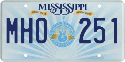 MS license plate MHO251