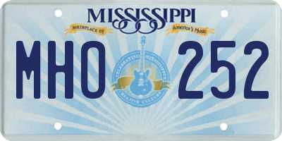 MS license plate MHO252