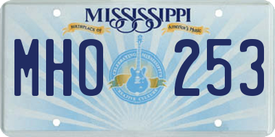 MS license plate MHO253