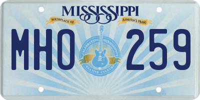 MS license plate MHO259