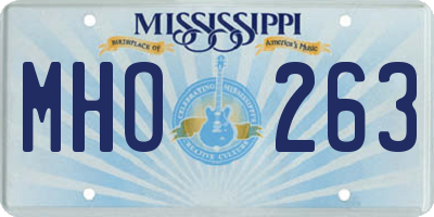 MS license plate MHO263