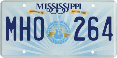 MS license plate MHO264