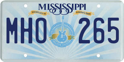 MS license plate MHO265