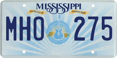 MS license plate MHO275