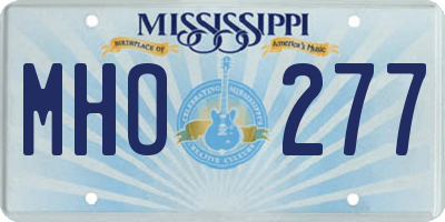 MS license plate MHO277