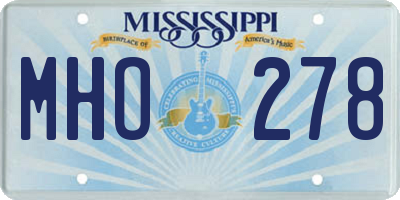 MS license plate MHO278