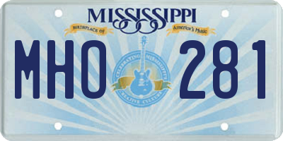 MS license plate MHO281