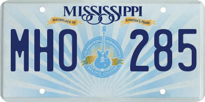 MS license plate MHO285