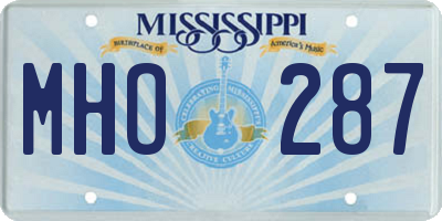 MS license plate MHO287