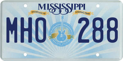 MS license plate MHO288