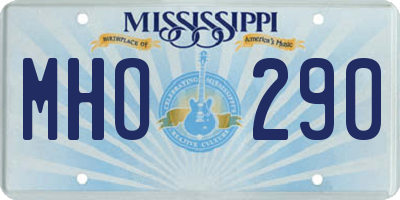 MS license plate MHO290