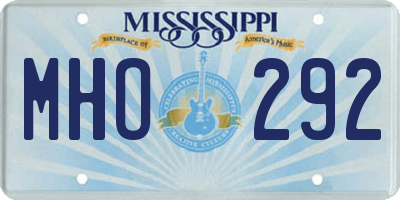 MS license plate MHO292