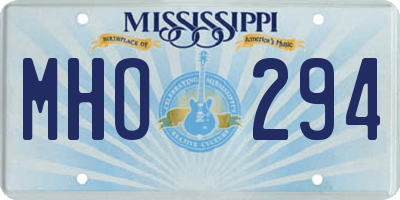 MS license plate MHO294