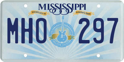 MS license plate MHO297
