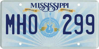 MS license plate MHO299