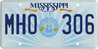 MS license plate MHO306