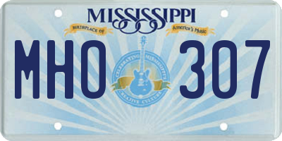 MS license plate MHO307