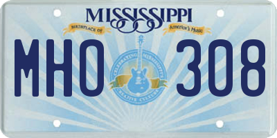 MS license plate MHO308