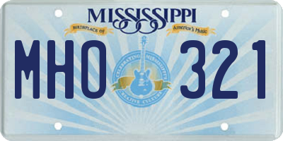 MS license plate MHO321