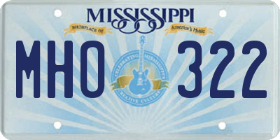 MS license plate MHO322