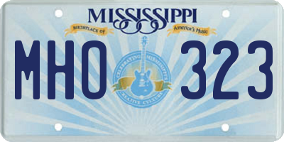 MS license plate MHO323