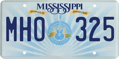 MS license plate MHO325