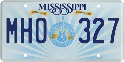 MS license plate MHO327