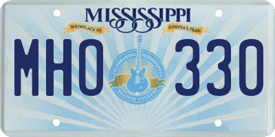 MS license plate MHO330