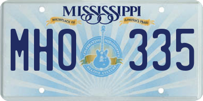 MS license plate MHO335