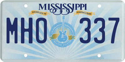 MS license plate MHO337