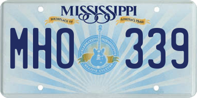 MS license plate MHO339