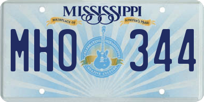 MS license plate MHO344