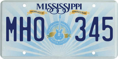 MS license plate MHO345
