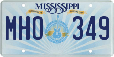 MS license plate MHO349