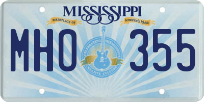 MS license plate MHO355