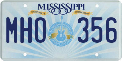 MS license plate MHO356
