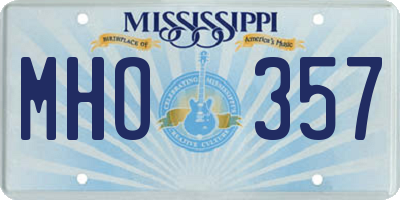 MS license plate MHO357
