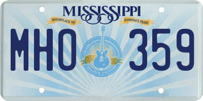 MS license plate MHO359
