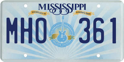 MS license plate MHO361