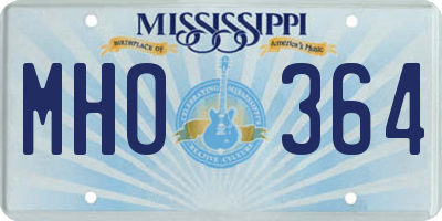 MS license plate MHO364