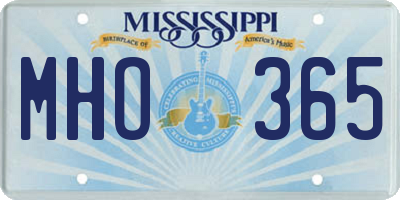 MS license plate MHO365