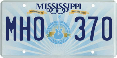 MS license plate MHO370
