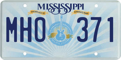 MS license plate MHO371