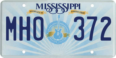 MS license plate MHO372