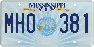 MS license plate MHO381